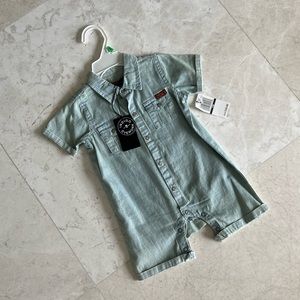 Boys light denim onesie